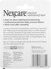 Nexcare Absolute Waterproof First Aid Tape 1.00 Inch x 5 yd (5 Rolls) – Strong Adhesive Medical Tape for Wound Care, Flexible for Active Use
